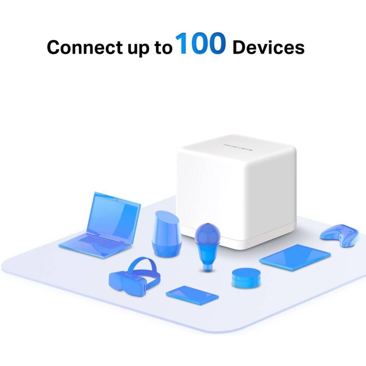 MERCUSYS Halo H30G AC1300 Whole Home Mesh Wi-Fi System | 3-Pack | Up to 1.3 Gbps | Dual Band | 3,500 sq. ft. Coverage | Gigabit Ports | White