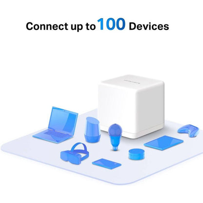MERCUSYS Halo H30G AC1300 Whole Home Mesh Wi-Fi System | 3-Pack | Up to 1.3 Gbps | Dual Band | 3,500 sq. ft. Coverage | Gigabit Ports | White