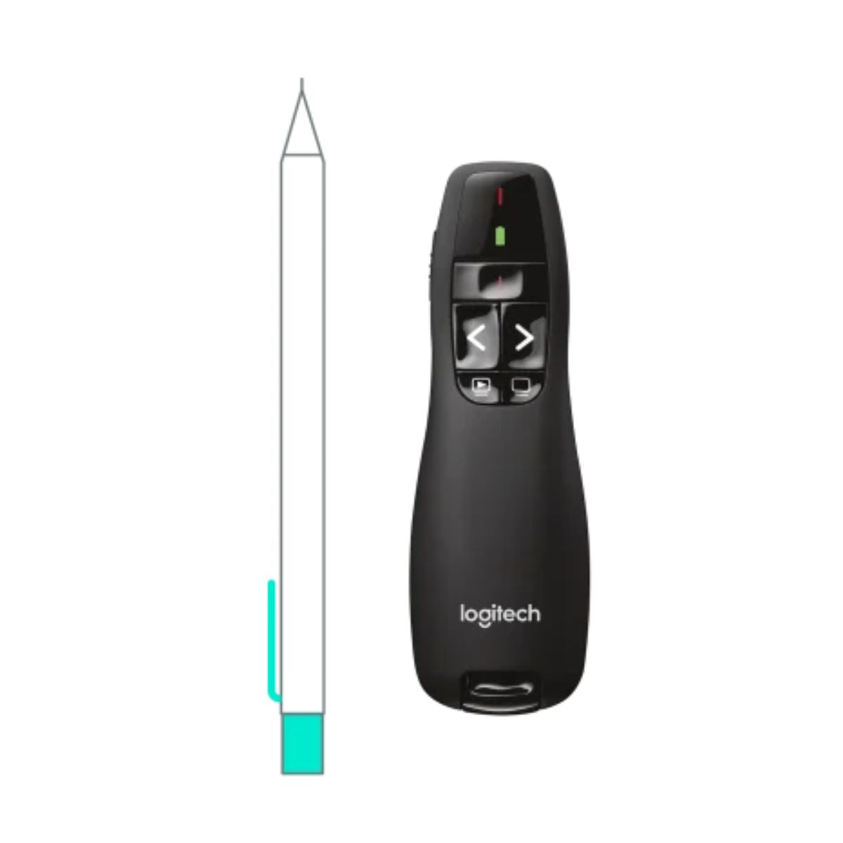 Logitech R400 Wireless Presenter | 2.4GHz Wireless Presentation Remote | Red Laser Pointer | 20m Range | 910-001356