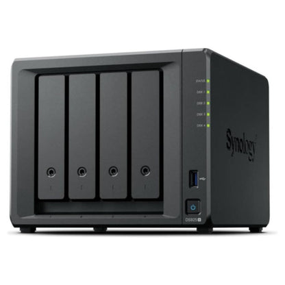 Synology DiskStation DS925+ 4-Bay NAS Server | AMD Ryzen V1500B Processor | 4GB RAM | Hot-Swappable Drive Bays | NVMe SSD Support | Black | DS925+