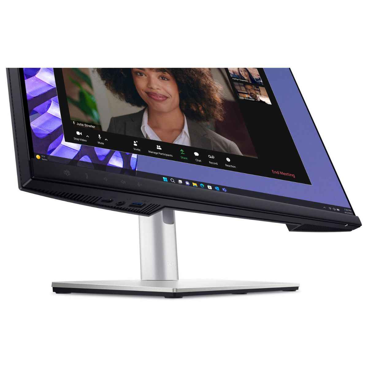 Dell Conferencing Monitor, 23.8" FHD IPS Display, 60Hz Refresh Rate, 5ms (Fast GtG) Response Time, Built-In 4mp RGB + IR 2K Camera, 2x 5w Built-In Speaker, ComfortView Plus, Silver