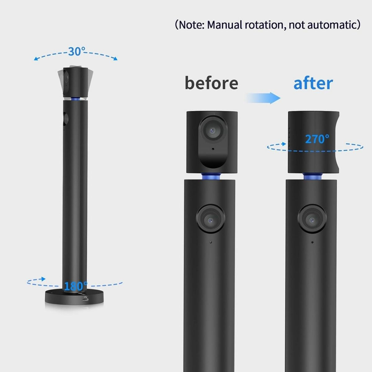 CZUR Halo X Pro Dual Webcam for PC | 1080P | Dual Camera | Built-in Microphone | 90° View