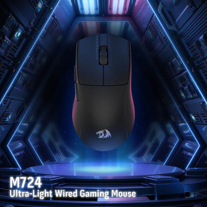 Redragon K1NG M724 Wired Gaming Mouse | 1000Hz Polling Rate | High-Precision Optical Sensor | Black / White / Pink