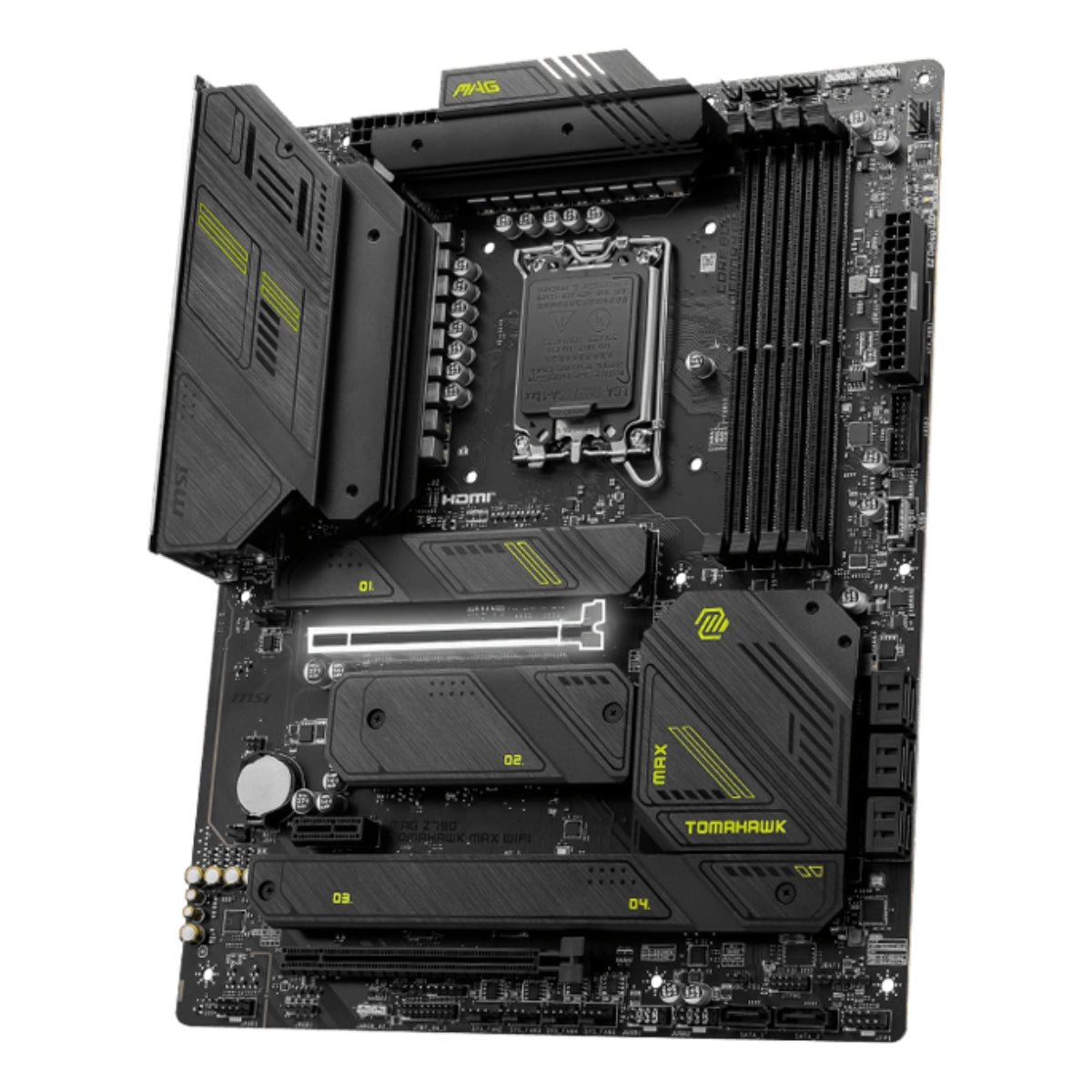 MSI MAG Z790 TOMAHAWK MAX WIFI ATX Motherboard, LGA1700 Socket, Intel Z790 Chipset, 4x DDR5 Slots, 192GB Max Memory, Wi-Fi 7 / BT 5.4, 2x PCIe x16, HDMI / DP, USB-A 3.2 / USB-C 3.2