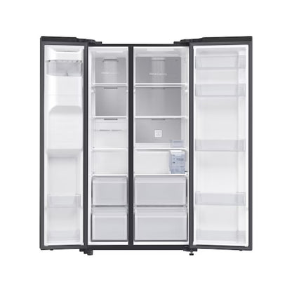 Samsung RS5000RC 660 Liters Side-by-Side Refrigerator RS64R5331B4/AE Black Color All Around Cooling with Digital Inverter Compressor, SpaceMax