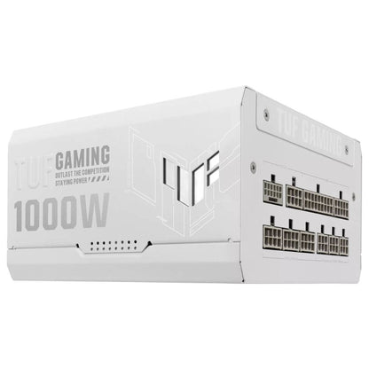 Asus TUF Gaming 1000W ATX Power Supply Unit, 80 Plus Gold Certification, Fully Modular, 135mm Fan, Dual Ball Fan Bearings, Axial-tech Fan Design, Military-grade, Black & White