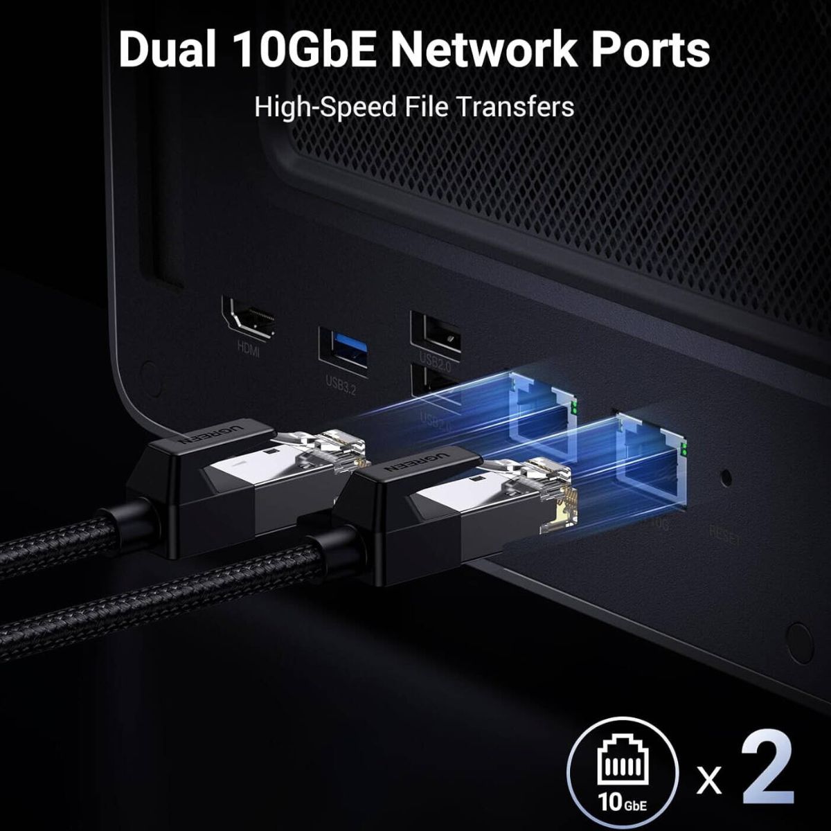 UGREEN NASync DXP8800 Plus 8-Bay Desktop NAS – Intel i5-1235U, 8GB DDR5, 2x 10GbE, Thunderbolt 4, 8K HDMI (Diskless)