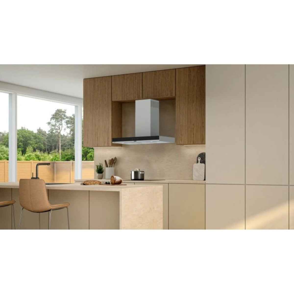 Gorenje WHT944EXGB Built-in T-Shape Chimney Hood – 90 cm, Stainless Steel