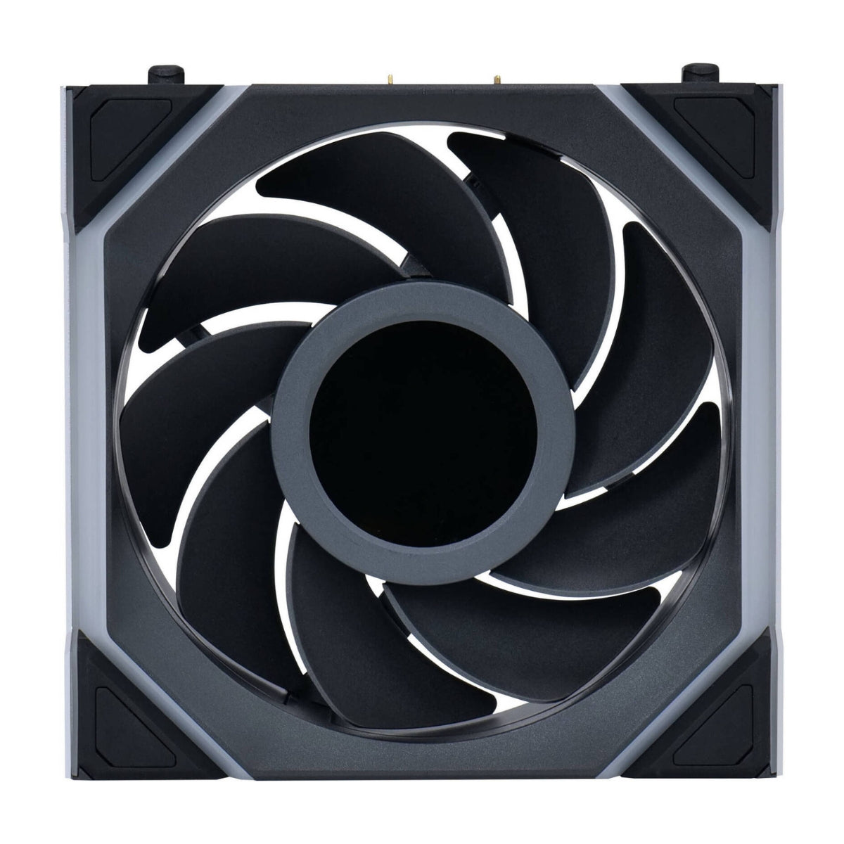 Lian-Li UNI FAN SL Wireless LCD Reverse Case Fan – 120mm, 1900 RPM, 51.45 CFM Airflow, Fluid Dynamic Bearing, Pack of 3 | Black / White