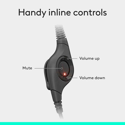 Logitech H390 USB Headset with Noise-Canceling Mic – Digital Stereo Sound & Plug-and-Play USB-A Connectivity