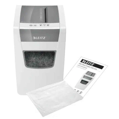 Leitz IQ Slim Home Office Paper Shredder P4 – Cross Cut, 10 Sheets, 23L Bin, Quiet Operation