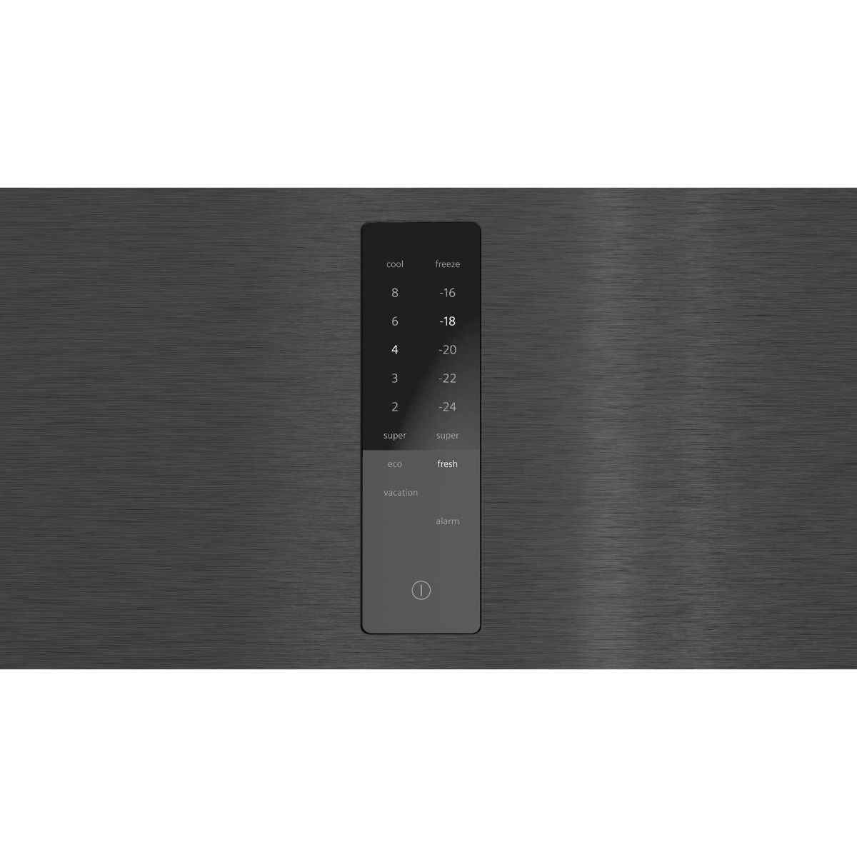 Siemens iQ500 free-standing fridge-freezer with freezer at bottom 186x75cm Brushed black steel anti Fingerprint, Total no Frost (KG76NCXE0M)