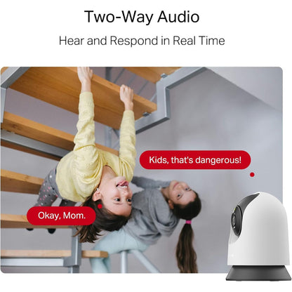 MERCUSYS MC210 2K QHD Indoor Pan/Tilt Wi-Fi Camera | 3MP 360° View | Baby Crying Detection | Person Detection | Motion Tracking | Two-Way Audio | 512GB microSD
