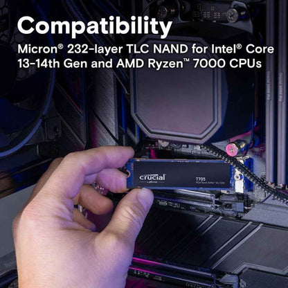 Crucial T705 PCIe 5.0 NVMe SSD – 4 TB | Blazing Gen-5 Performance