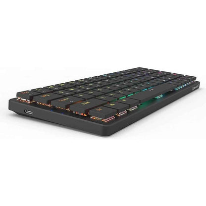 Redragon Elise Pro K624P Wired/Wireless Low-Profile Mechanical Keyboard, 63 Keys, RGB Backlit, Up to 20 Hours Battery Life, Black | K624P-KBS