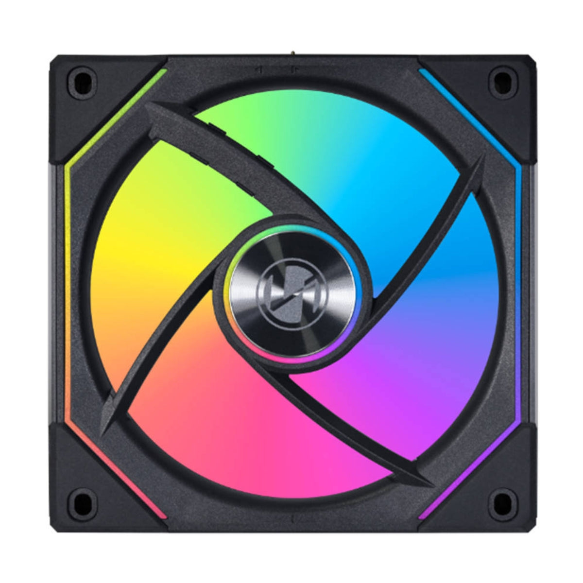 Lian Li SL-Infinity 120 RGB UNI Fan – Infinity Mirror Design, 2100 RPM, 61.3 CFM Airflow, Triple Pack with Controller | Black / White
