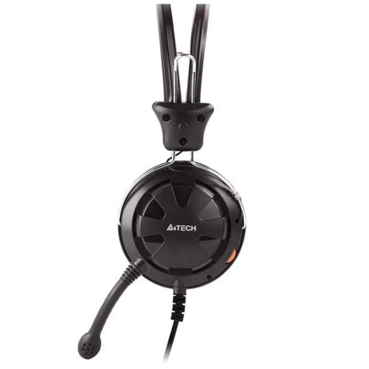 A4Tech HS-28 ComfortFit Stereo Headset – Noise-Cancelling Mic, 3.5mm, Wired (Black)