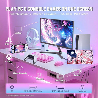 Sansui F6 PRO 27" QHD Gaming Monitor – 260Hz, 1ms (MPRT), Fast IPS, FreeSync Premium, HDR (ESA-G27F6Q PRO)