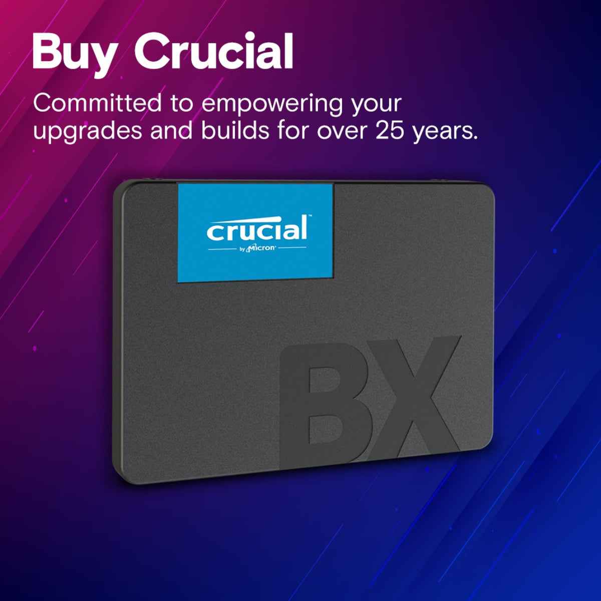 Crucial BX500 2.5 Inch SATA SSD –  Internal Solid State Drive | Fast & Reliable Storage