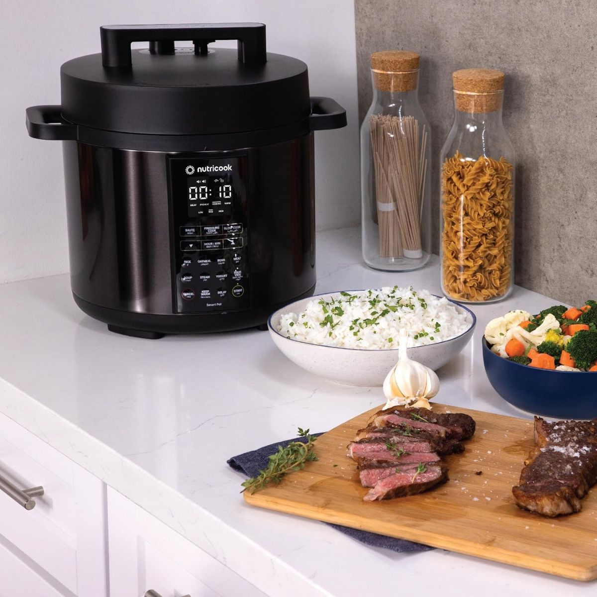 Nutricook Smart Pot 2, 8 Liters, 9 In 1 Electric Pressure Cooker, Slow Cooker, Rice Cooker, Steamer, Sauté Pot, Yogurt Maker & More