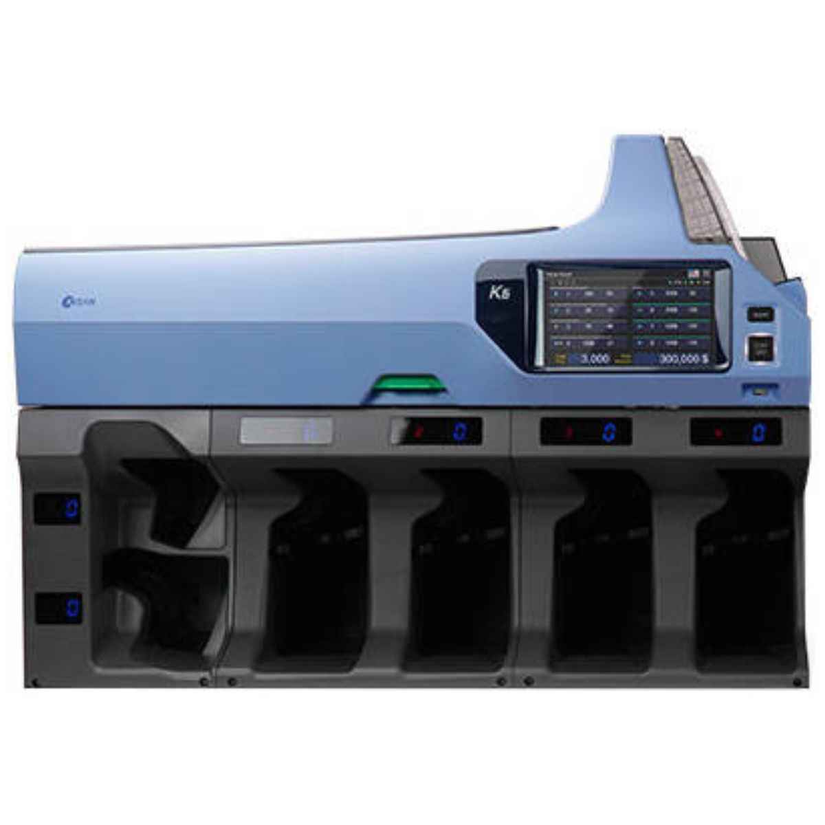 Kisan K6 Premium Modular 4+2 Pocket Fitness Sorter – 1500 Banknotes Hopper, 500 Banknotes Stacker, OCR Serial Number Reading, Up to 20 Currencies