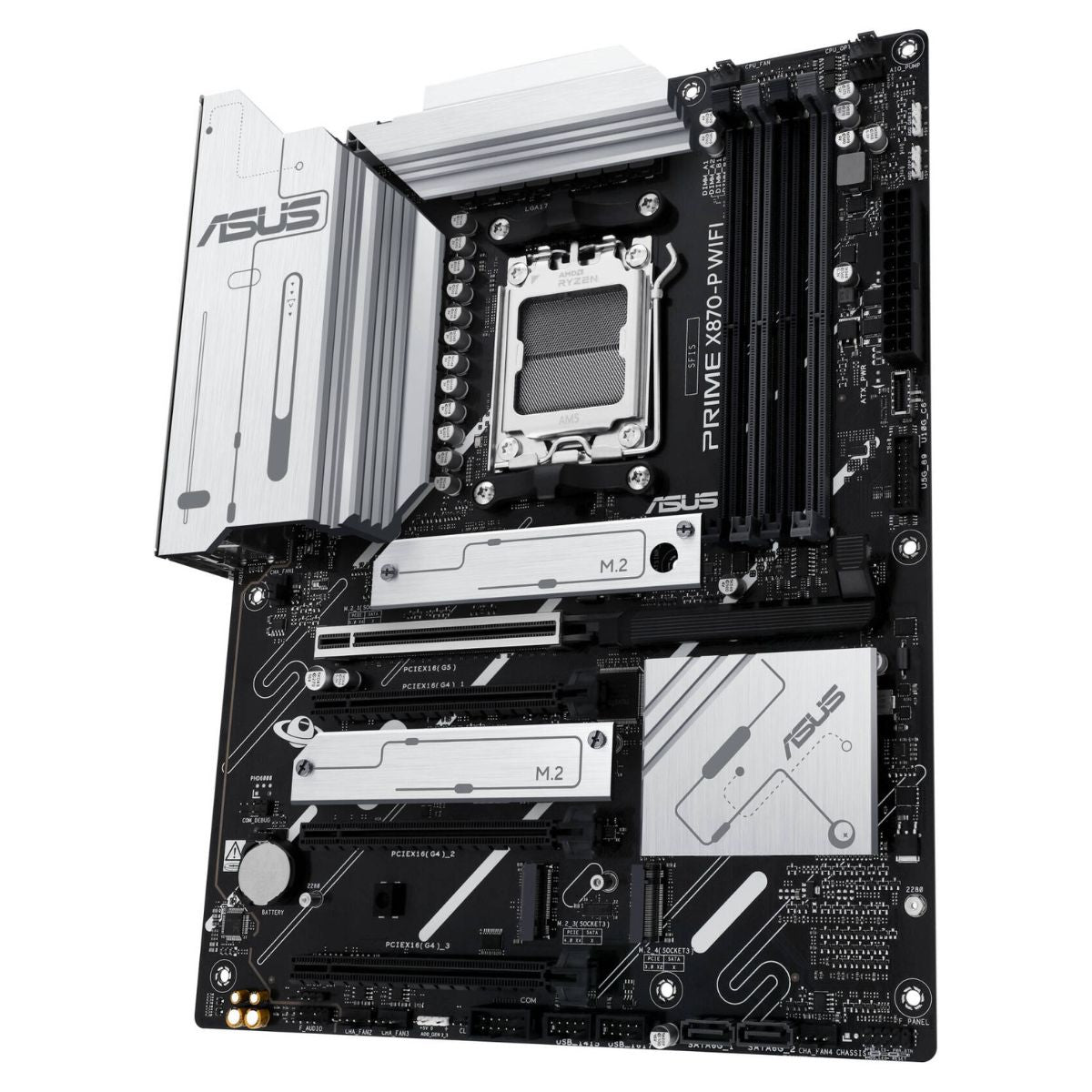 ASUS PRIME X870-P WIFI ATX Motherboard | AMD X870 Chipset | DDR5 Memory Support | PCIe 5.0 | WiFi &amp; Bluetooth 5.4 | 2.5Gb Ethernet | 4x M.2 Slots | HDMI | 90MB1IS0-M0EAY0