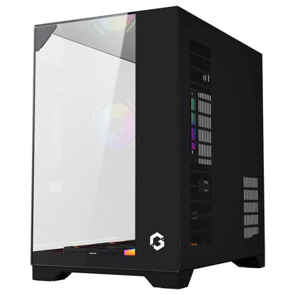 GAMEON Valkyrie I GO-VALKYRIEI-M Mid Tower Gaming Case | ATX / M-ATX / ITX | 7× 120mm ARGB+PWM Fans | 360mm Water Cooling | 400mm GPU Support | Black