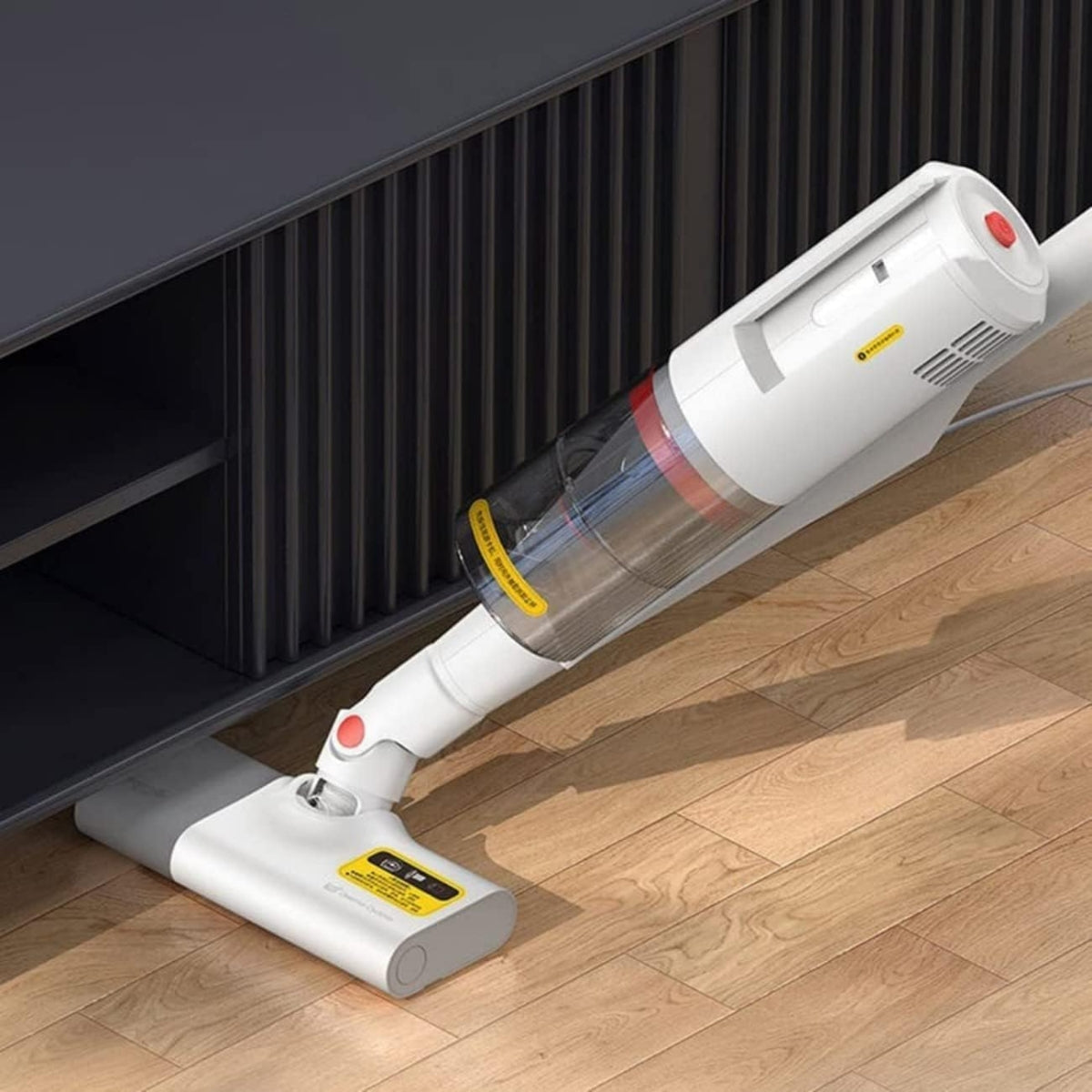 Deerma DX888 3-in-1 Portable Vacuum Cleaner, With 18000Pa Strong Suction Power, 500ml Dust Bag, Handheld Vacuum, Side Cyclone Duct System, Slim Model Structure, White