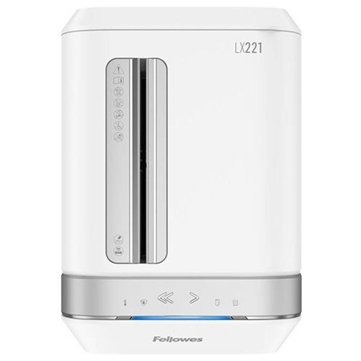 Fellowes Powershred LX221 Micro-Cut Office Shredder | 20 Sheet Capacity | P-5 Security Level | 30 Minute Continuous Run Time | 30L Pull-Out Bin | White | 5050501