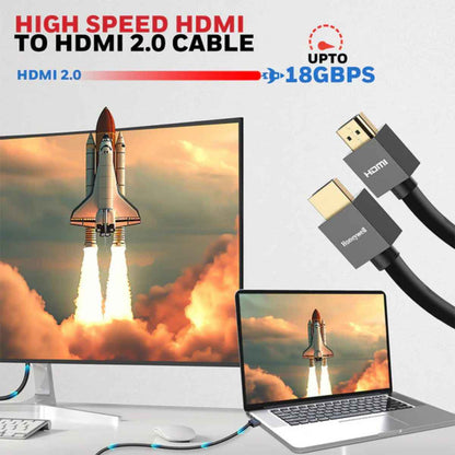 Honeywell High-Speed HDMI v2.0 Cable with Ethernet, 3D/4K@60Hz UHD Resolution, 1/2/3/5/10 Mtr (3.3 ft), 18GBPS,High Speed, Compatible with All HDMI - Enabled Devices