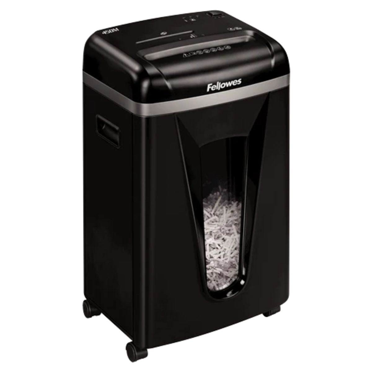 Fellowes Powershred 450M Micro-Cut Shredder | P-5 | 9-Sheet Capacity | 2 × 12mm | SilentShred | 4074001
