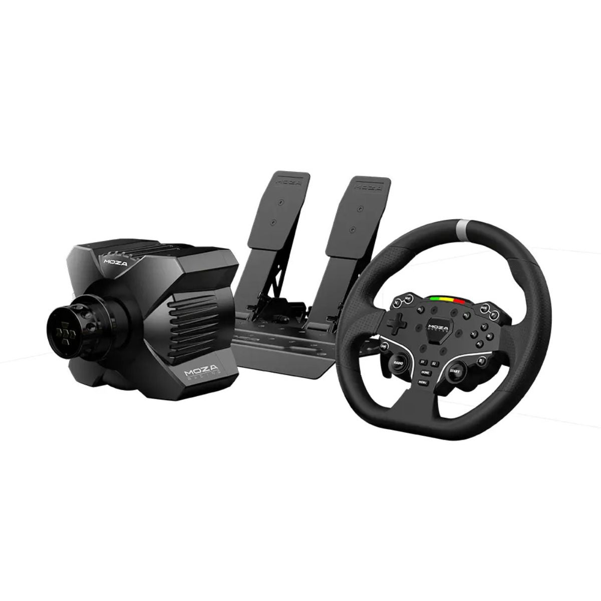 MOZA R3 Licensed Steering Wheel and Pedals Bundle, for Xbox PC 3.9Nm Direct Drive WheelBase, 11" Racing Wheel, Pedals and Desk Clamp All in One Gmaing Racing Simulator | RS053-R3