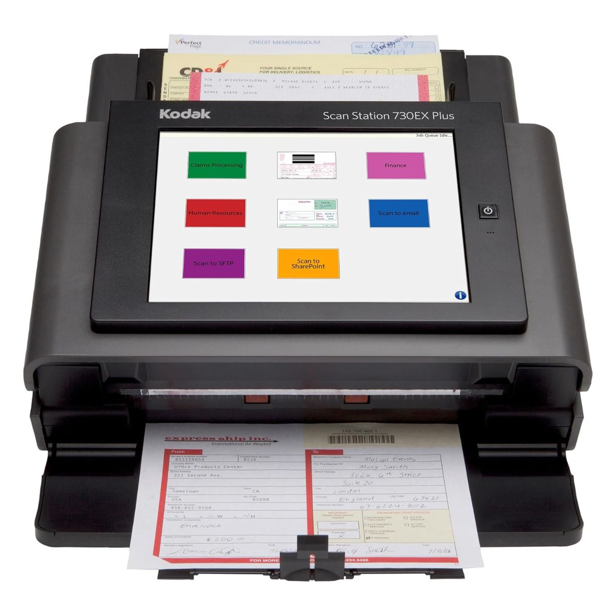 Kodak Scan Station 730EX Plus Desktop Network Document Scanner – 70ppm Duplex, Standalone Operation, Gigabit LAN, 75-Sheet ADF | 1060094