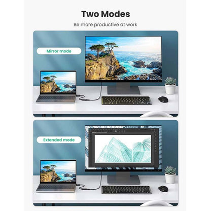 UGREEN 70694 DisplayPort Male to HDMI Female Adapter | 4K UHD | Plug &amp; Play | 25cm | Black