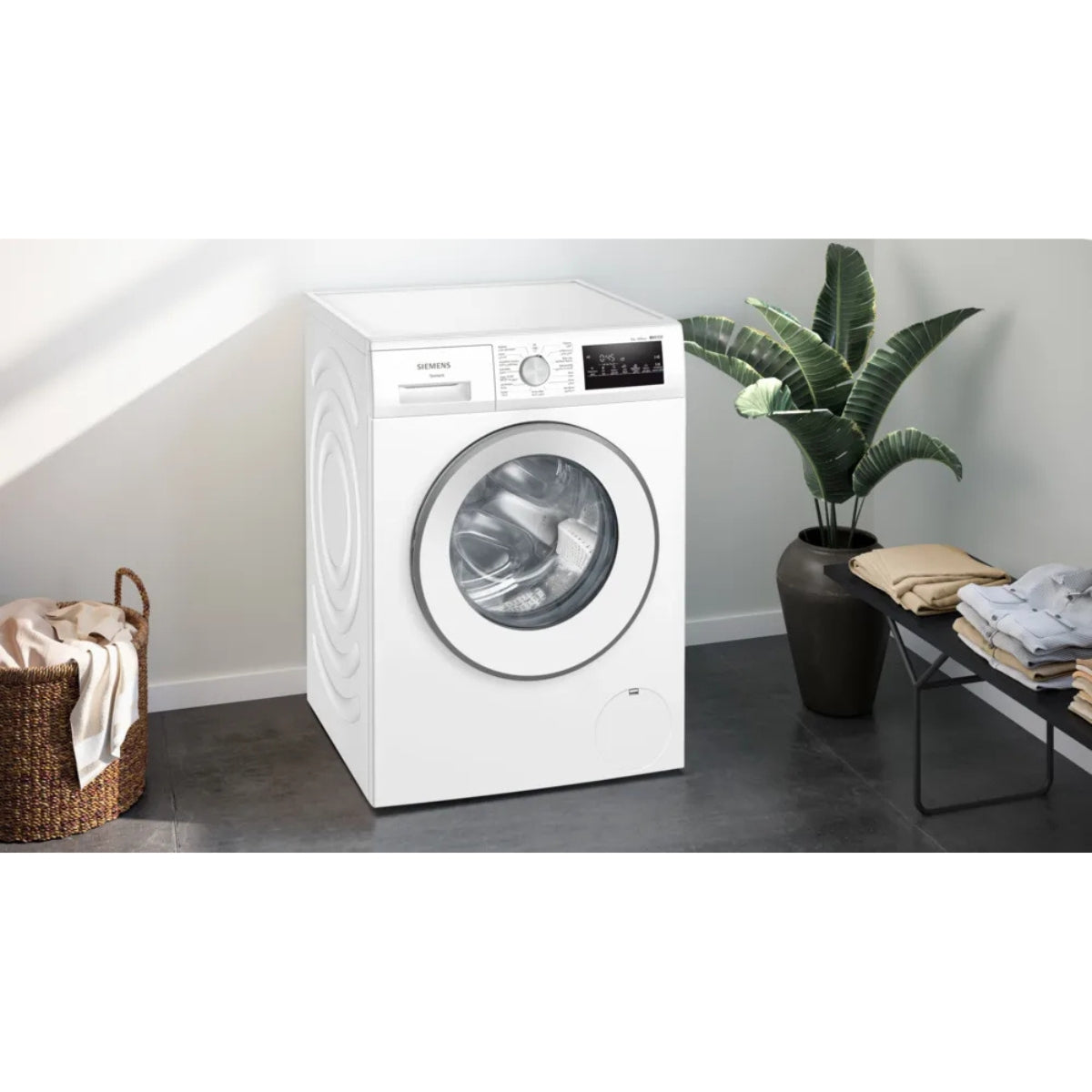 Siemens iQ300 WM14U280GC 8kg Front Load Fully Automatic Washing Machine, 1400 rpm, iQ drive Motor, wave Drum & vario Speed, Anti-Vibration Side Walls