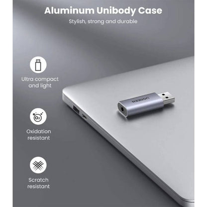 UGREEN USB to Audio Jack USB External Stereo Sound Adapter | Smart Chip | Headphones & PC | 80864
