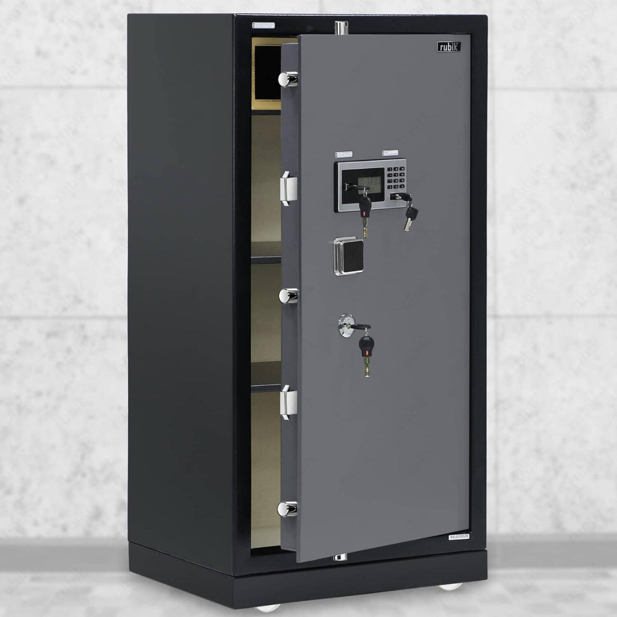 Rubik X-Large Executive Digital Safe Box RB120XTD – Triple Security Lock, Ultra Large Capacity, Heavy-Duty Steel, 120×60×49cm, Black/Grey