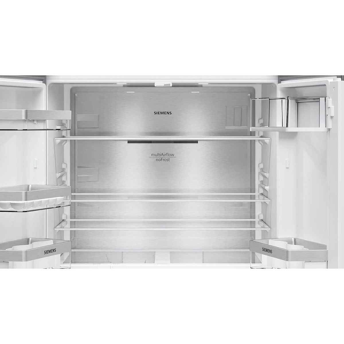 Siemens iQ300 605L French Door Bottom Freezer Fridge Freezer – Black Steel Anti-Fingerprint, (KF96NAXEAG)