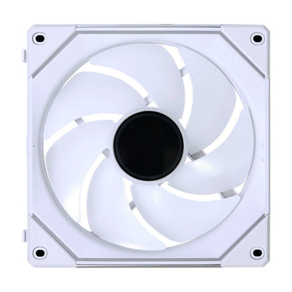 Lian-Li UNI FAN SL Infinity 140 Case Fan – 1600 RPM, 72.7 CFM Airflow, Fluid Dynamic Bearing, Single Pack | Black / White