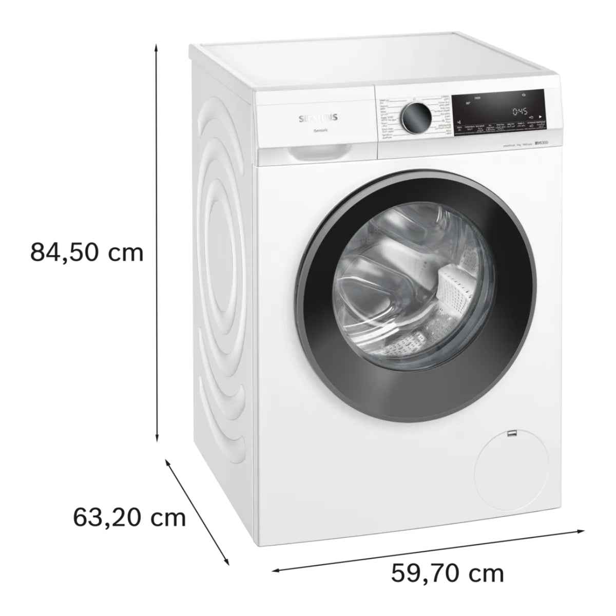 Siemens iQ300 WG44A100GC 9kg Front-Load Washing Machine – 1,400 rpm, stain Removal, White Finish
