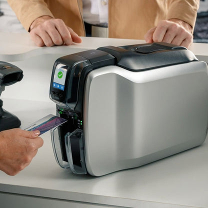 Zebra ZC300 Dual-Sided ID Card Printer | 300 DPI | USB 2.0 & Ethernet | Color LCD | 1500-Image Ribbon | ZC32-000C000EM00
