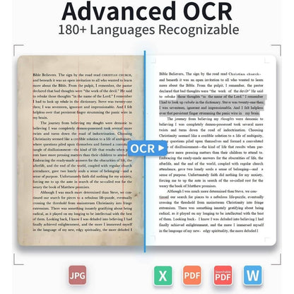 CZUR Shine Ultra Smart Document Scanner | 13MP CMOS Camera | A3/A4 | AI Optimization