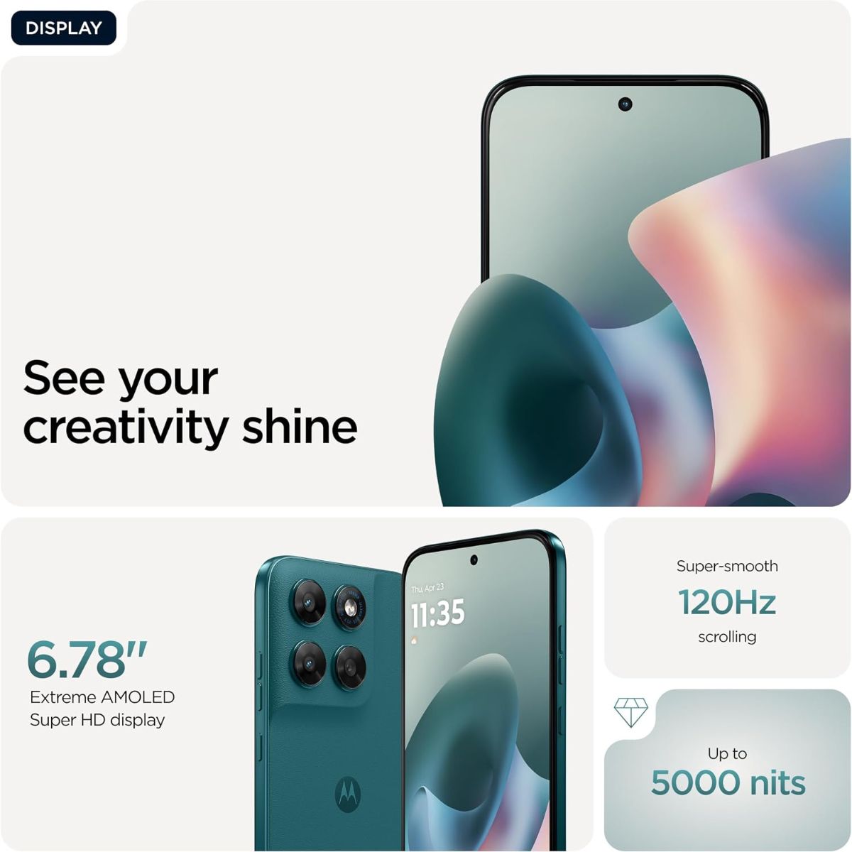 Motorola Moto G77 5G Dual SIM Smartphone, 8GB RAM + 16GB RAM Boost, 256GB Storage, MediaTek Dimensity 6400, 108MP Moto AI Camera, 6.8" Extreme AMOLED 120Hz Display, Android 15, UAE Version