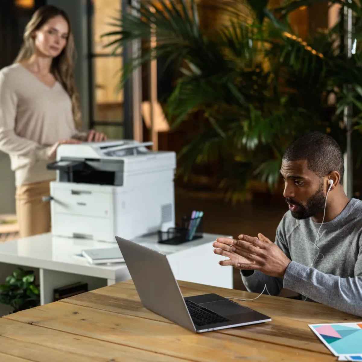 Brother MFC-L3760CDW Color Laser Printer, Print, Scan, Copy, Fax, Up to 26/27 ppm Print Speed, Up to 600 x 600 dpi Resolution, 3.5" Color Touch LCD Display, White