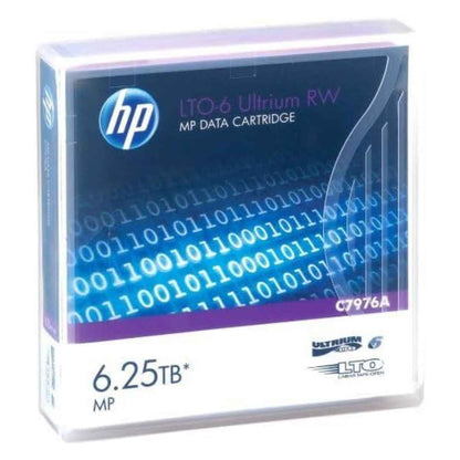 Hewlett Packard Enterprises 6.25TB LTO-6 Ultrium RW Data Cartridge, 400 MB/s Transfer Speed, AES 256-Bit Encryption, 30-Year Archival Life, Purple | C7976A
