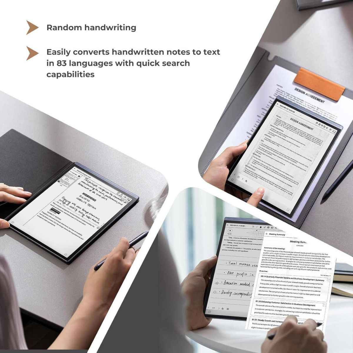 iFLYTEK AINOTE Air 2 Tablet, 8.2" HD E-Ink Display, 4GB RAM, 32GB Storage, WiFi 6 & Bluetooth 5.0, Gray