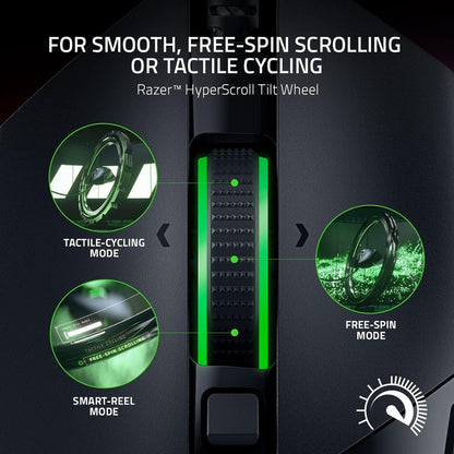 Razer Basilisk V3 Customizable Ergonomic Gaming Mouse Black RZ01-04000100-R3M1: Fastest Mouse Switch, Chroma RGB Lighting 26K DPI Optical Sensor 11 Programmable Buttons HyperScroll Tilt Wheel