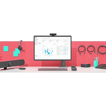 Logitech Rally Bar Mini All-in-One Video Conferencing System | 4K PTZ Camera | AI Viewfinder | Medium Meeting Rooms | Graphite | 960-001340 / 960-001339