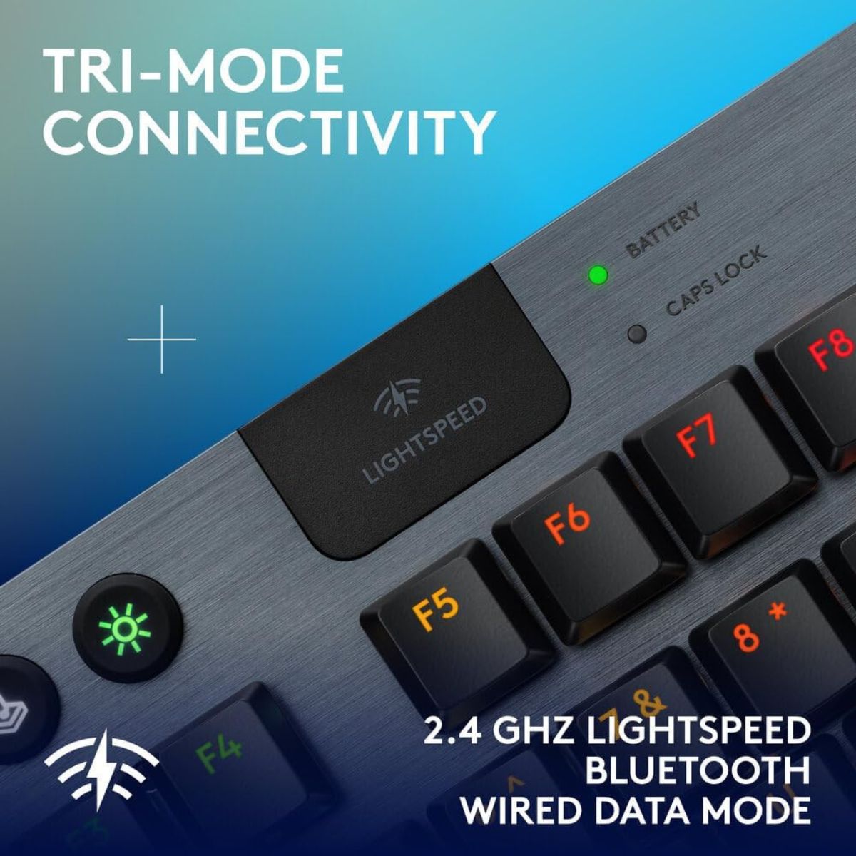 Logitech G915 TKL Tenkeyless LIGHTSPEED Wireless RGB Mechanical Gaming Keyboard – Clicky, No Numpad, Model 920-009537