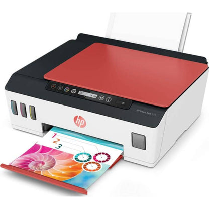 Smart Tank 519 Wireless, Print, Scan, Copy, All In One Printer, Print up to 18000 black or 8000 color pages - Red/White [3YW73A] White/Black/Red